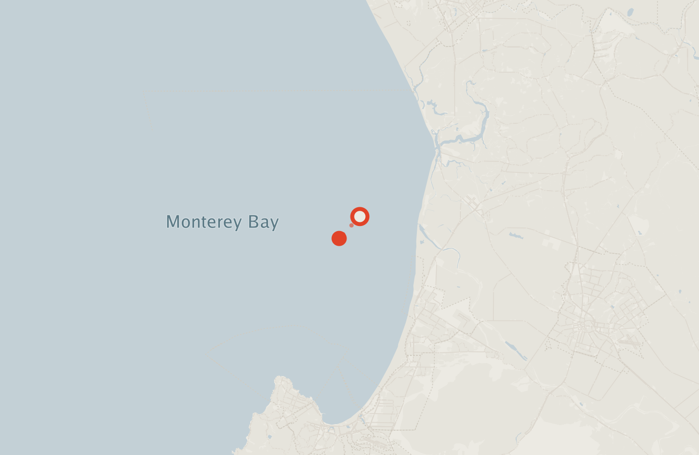 Activity map — real sighting points on an OpenStreetMap basemap