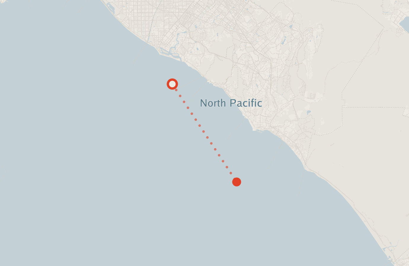 Activity map — real sighting points on an OpenStreetMap basemap