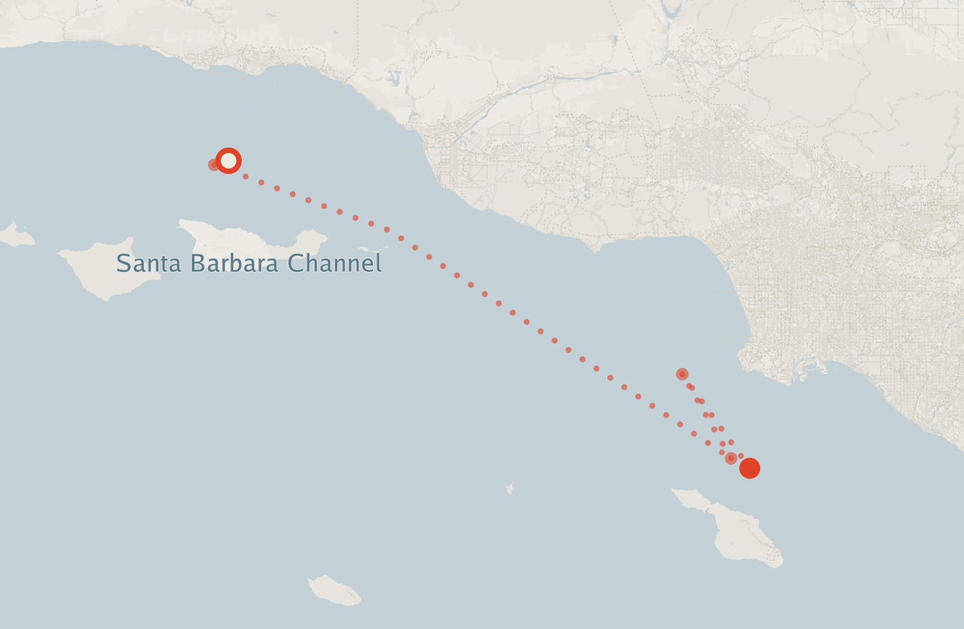 Activity map — real sighting points on an OpenStreetMap basemap