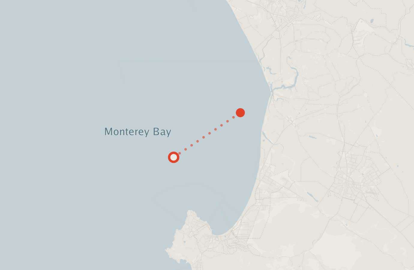 Activity map — real sighting points on an OpenStreetMap basemap