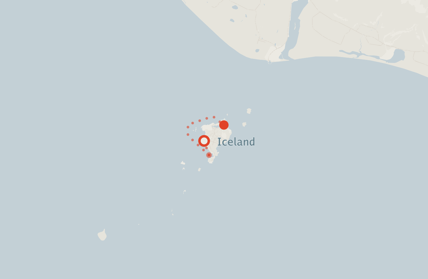 Activity map — real sighting points on an OpenStreetMap basemap