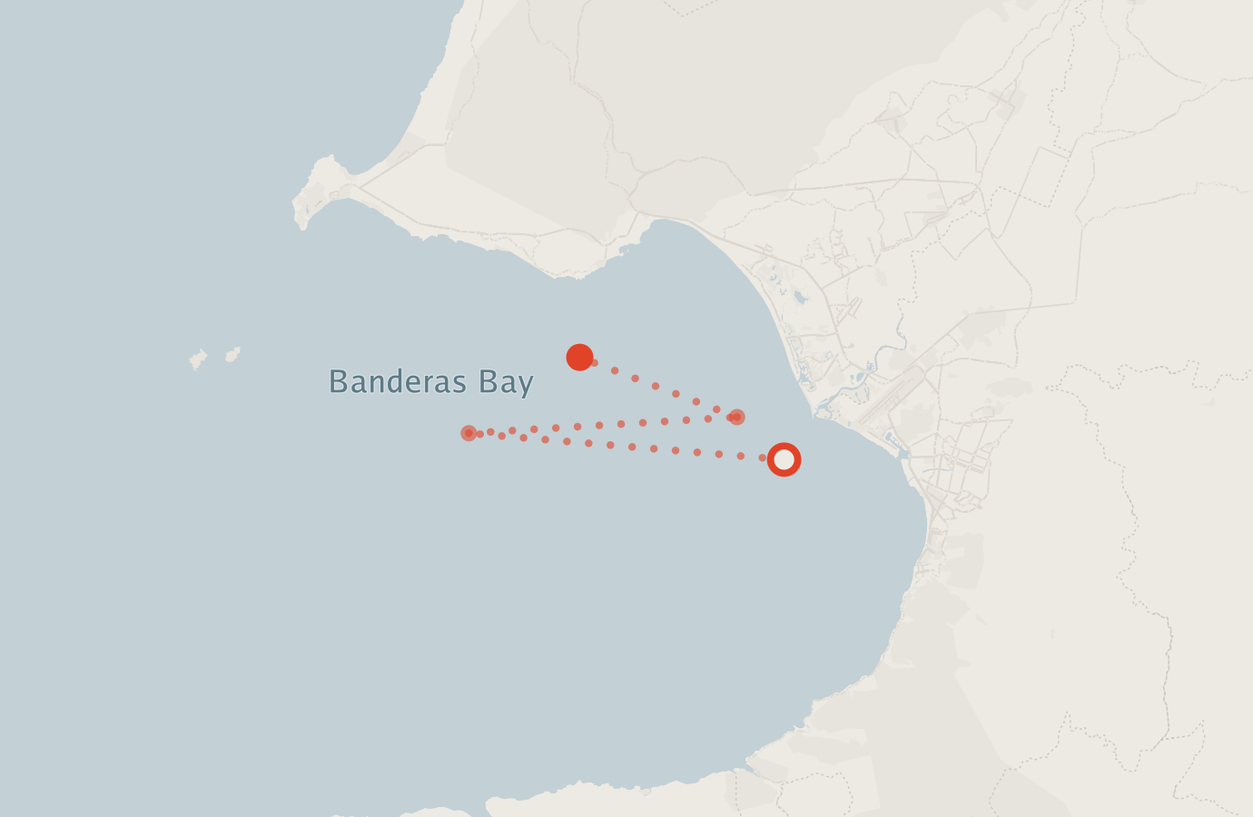 Activity map — real sighting points on an OpenStreetMap basemap