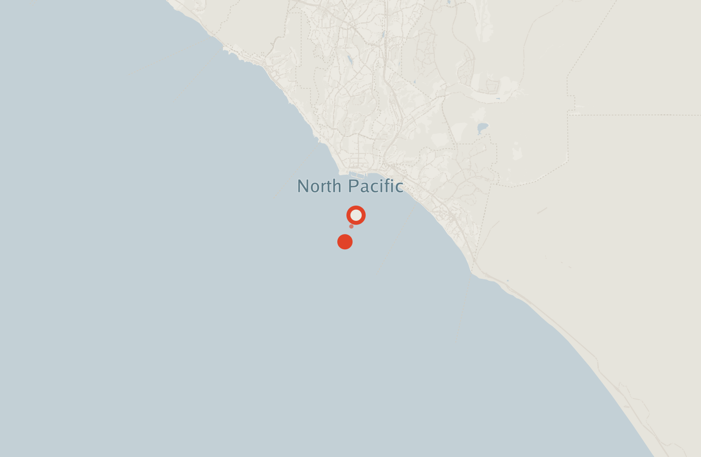 Activity map — real sighting points on an OpenStreetMap basemap