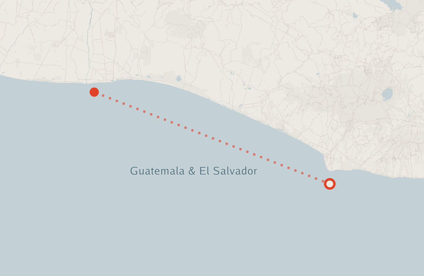 Activity map — real sighting points on an OpenStreetMap basemap