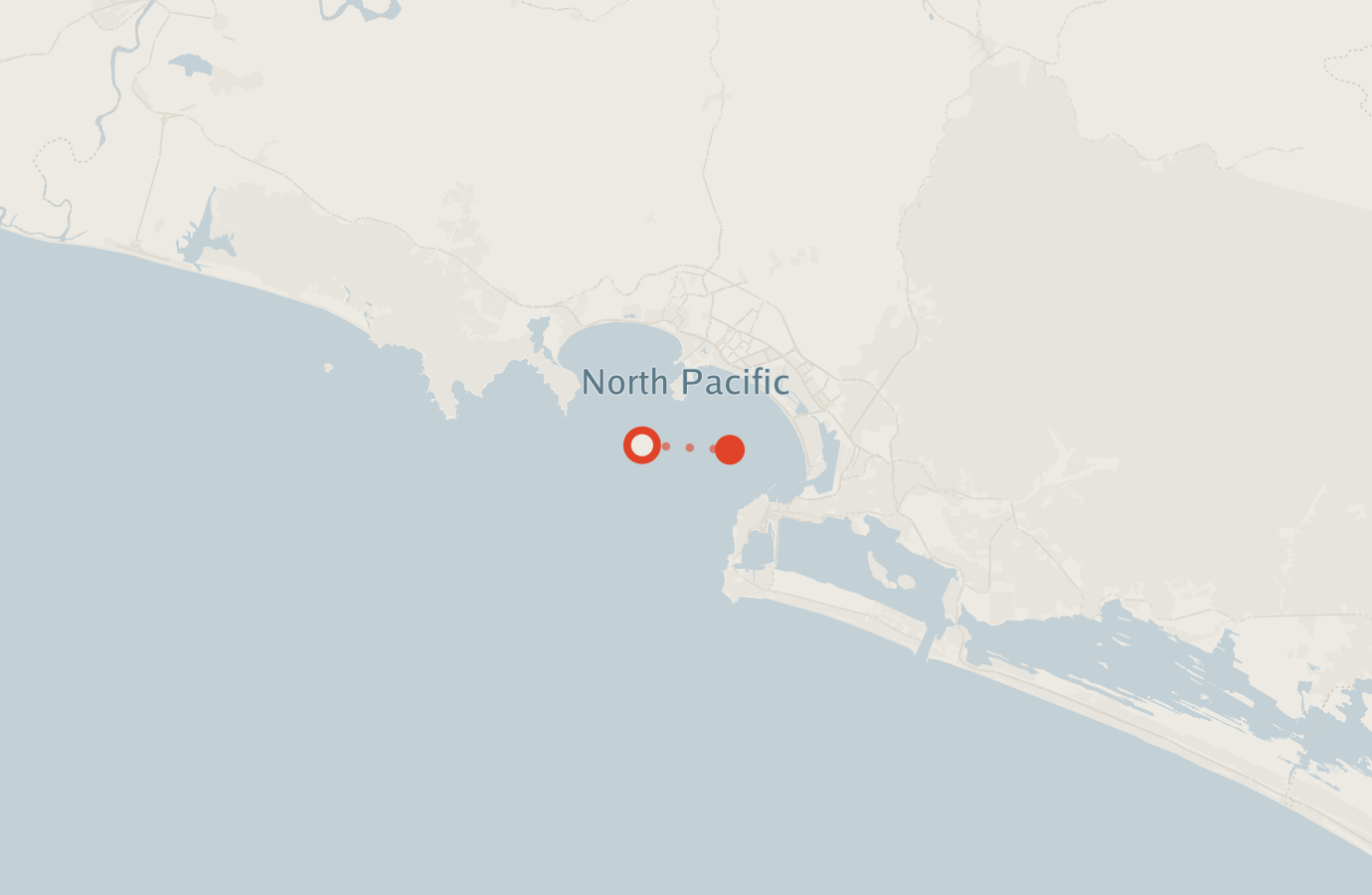 Activity map — real sighting points on an OpenStreetMap basemap
