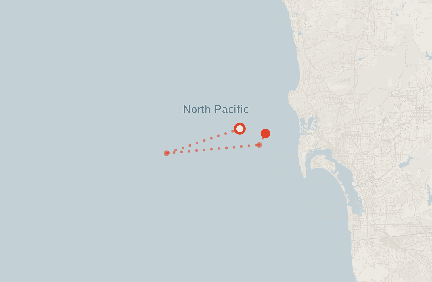Activity map — real sighting points on an OpenStreetMap basemap