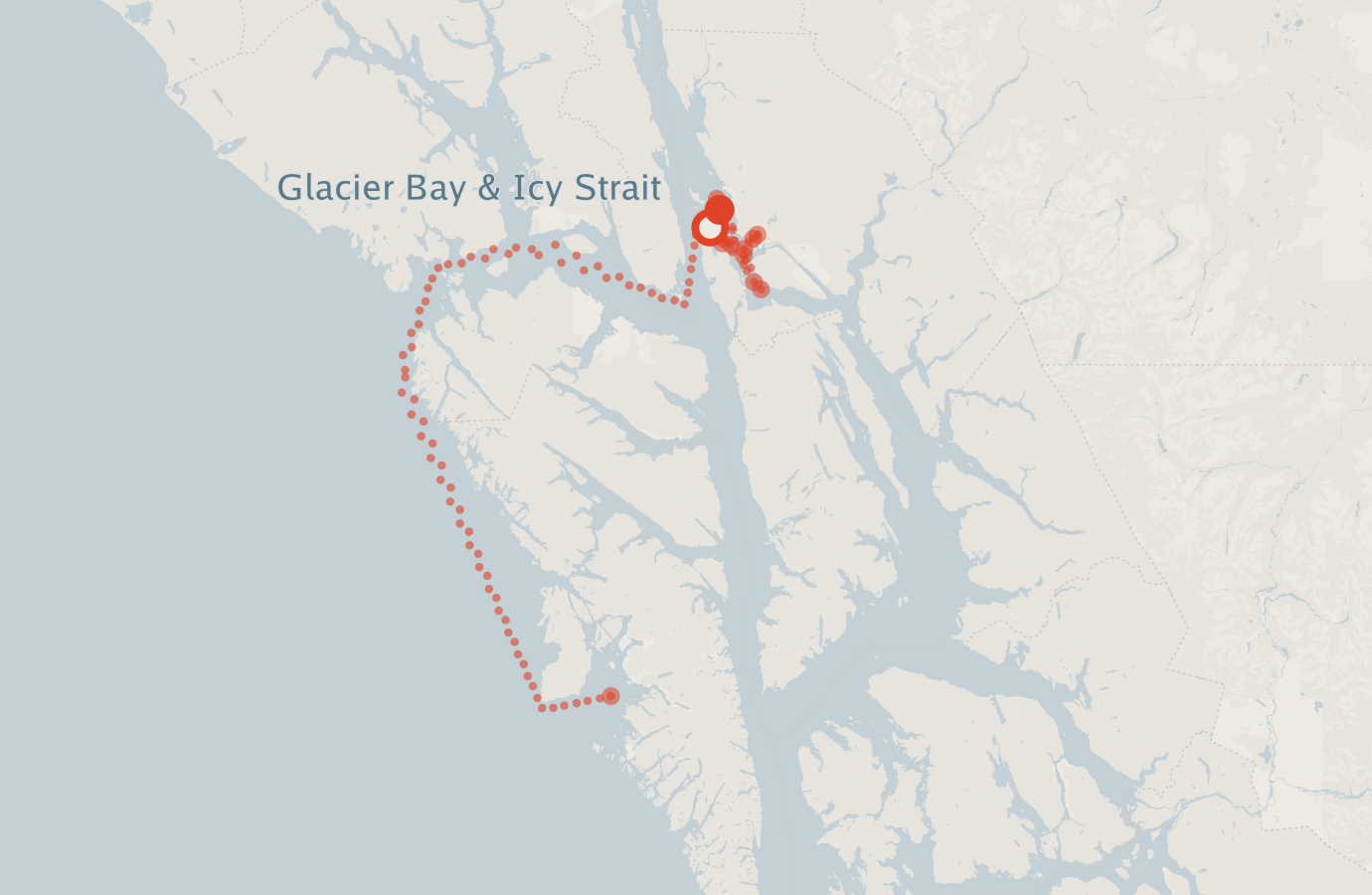 Activity map — real sighting points on an OpenStreetMap basemap