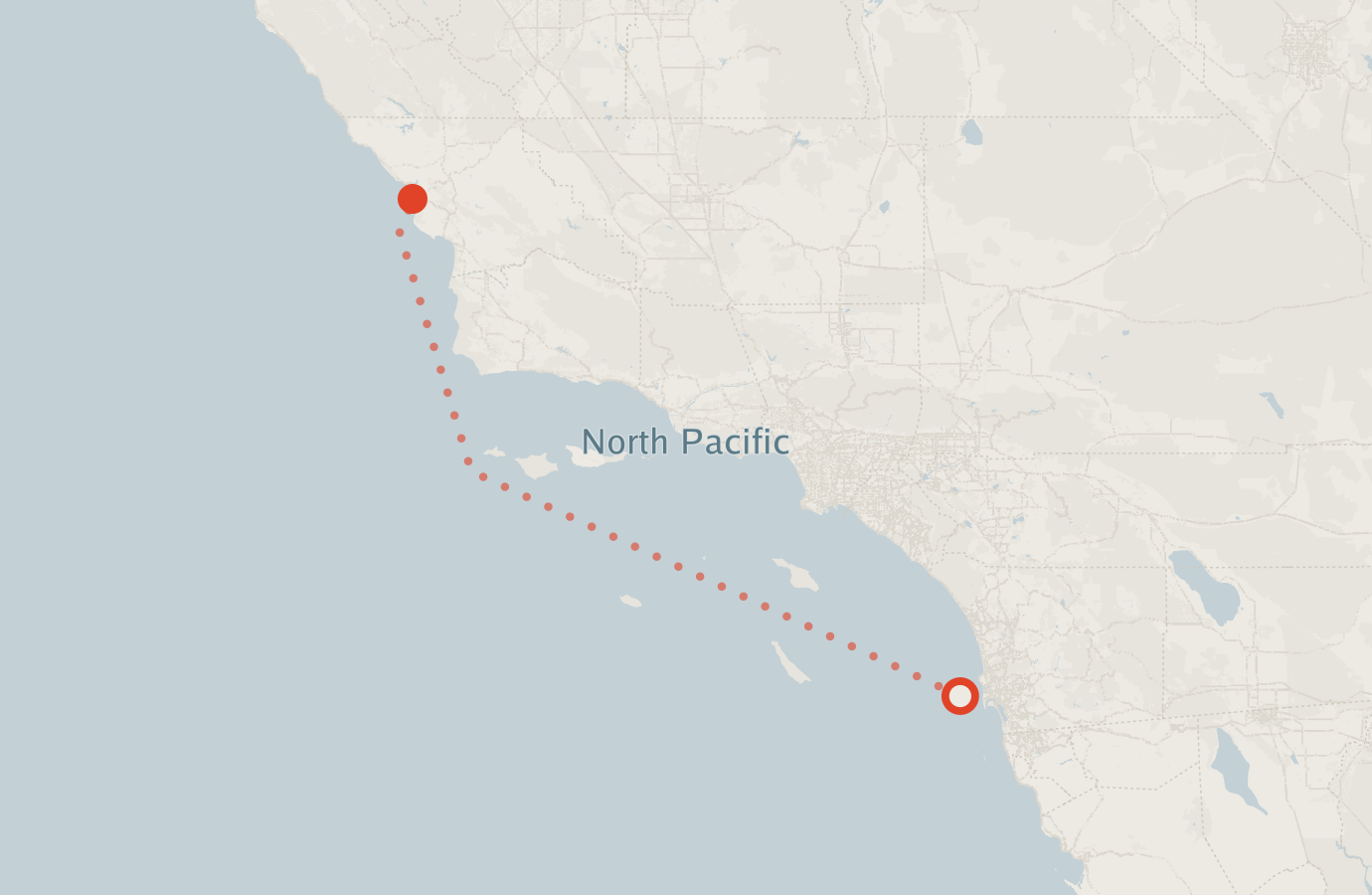 Activity map — real sighting points on an OpenStreetMap basemap