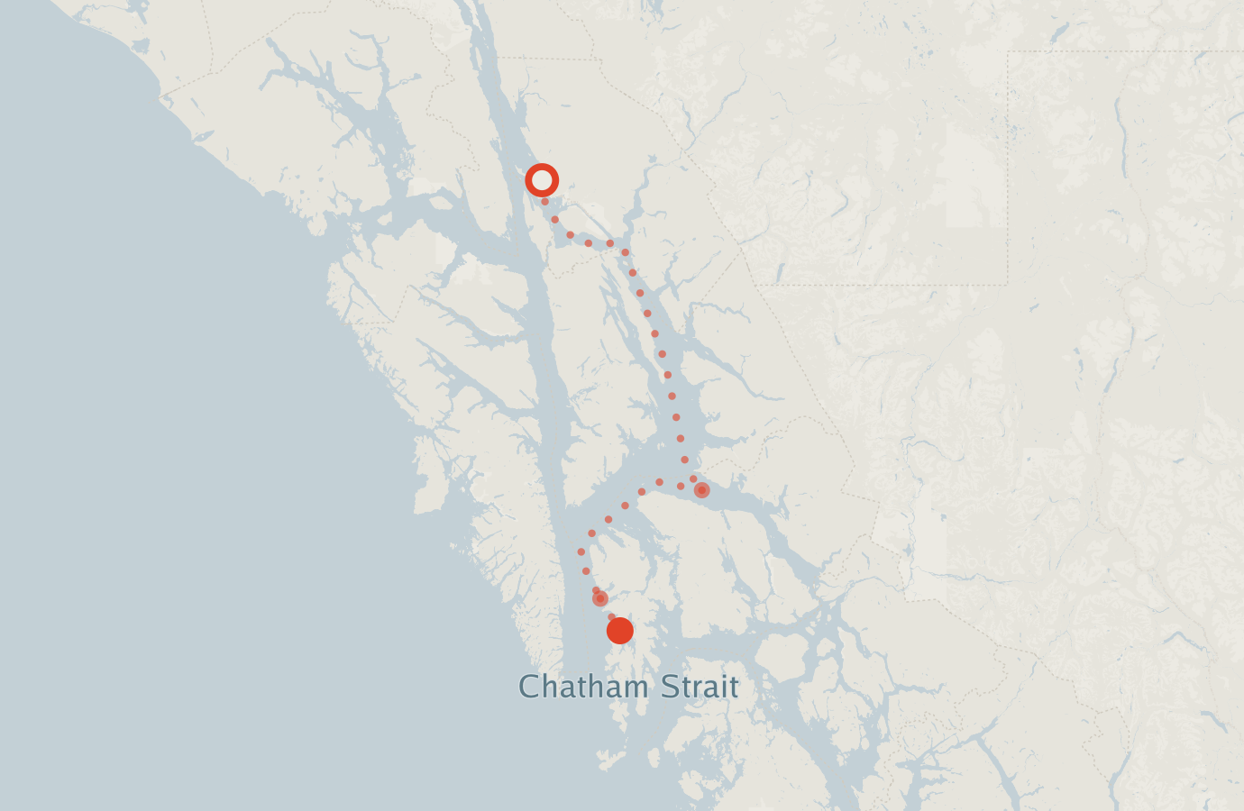 Activity map — real sighting points on an OpenStreetMap basemap