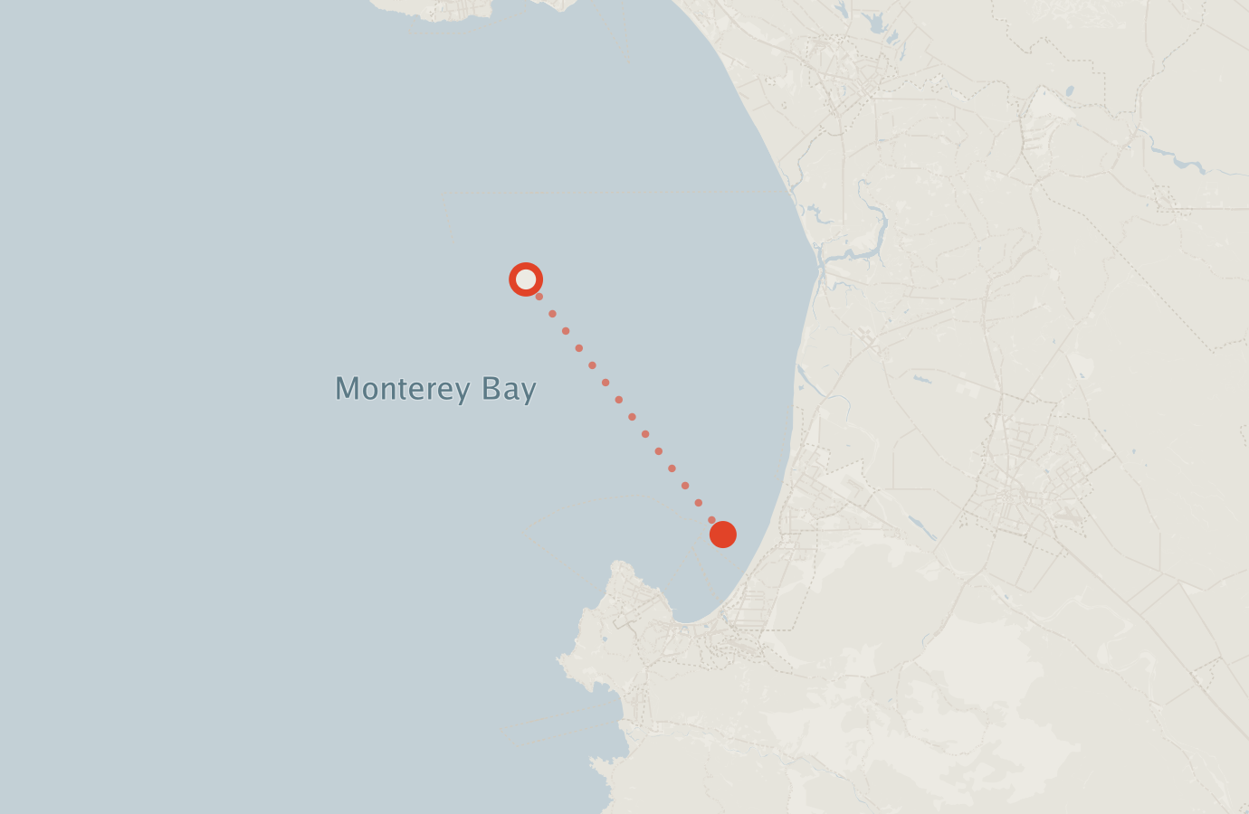 Activity map — real sighting points on an OpenStreetMap basemap
