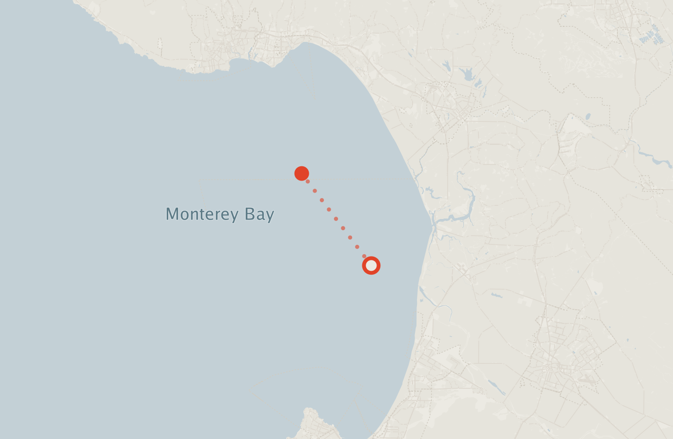 Activity map — real sighting points on an OpenStreetMap basemap