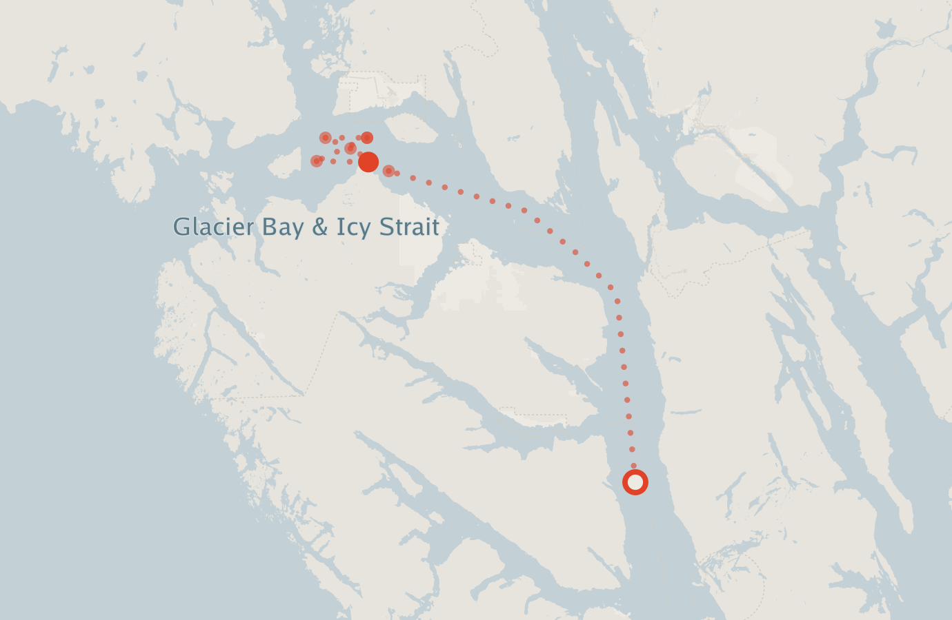 Activity map — real sighting points on an OpenStreetMap basemap
