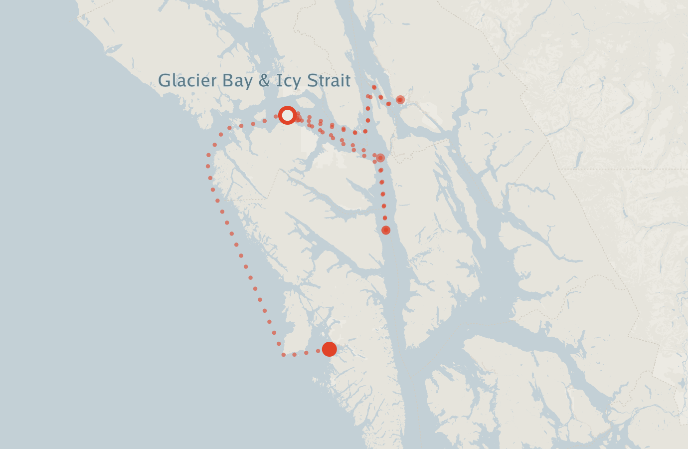Activity map — real sighting points on an OpenStreetMap basemap