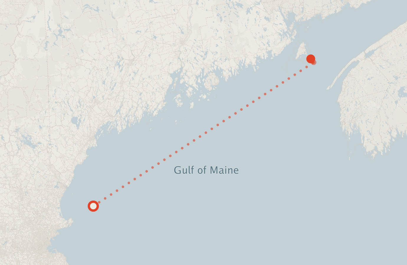 Activity map — real sighting points on an OpenStreetMap basemap