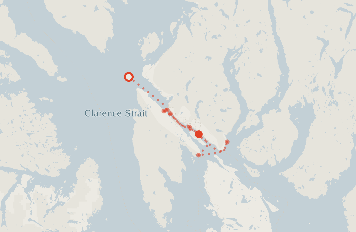 Activity map — real sighting points on an OpenStreetMap basemap