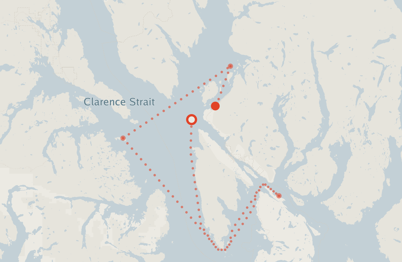 Activity map — real sighting points on an OpenStreetMap basemap