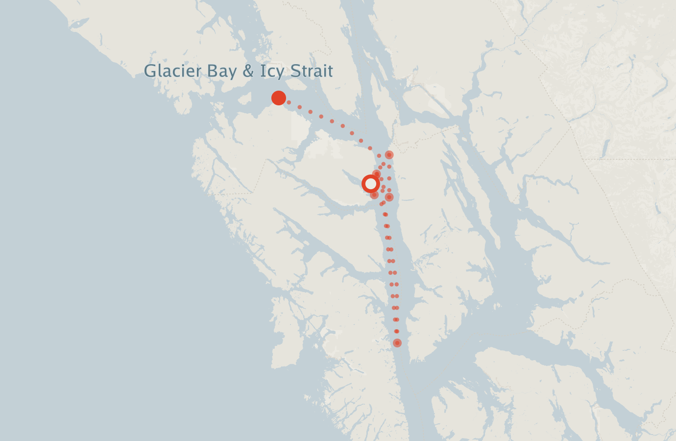 Activity map — real sighting points on an OpenStreetMap basemap