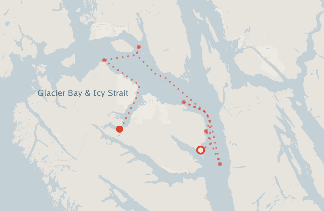 Activity map — real sighting points on an OpenStreetMap basemap