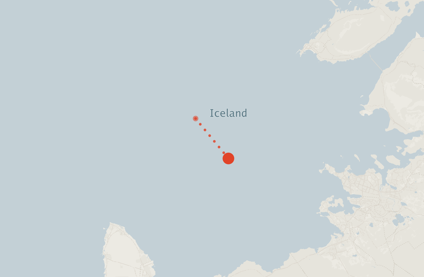 Activity map — real sighting points on an OpenStreetMap basemap