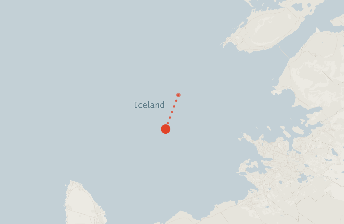 Activity map — real sighting points on an OpenStreetMap basemap