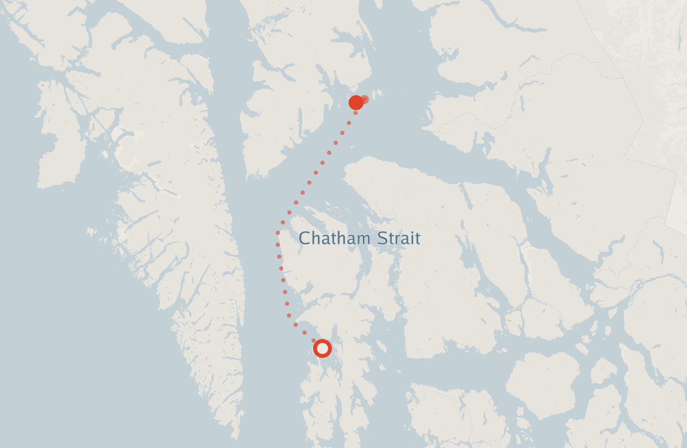 Activity map — real sighting points on an OpenStreetMap basemap