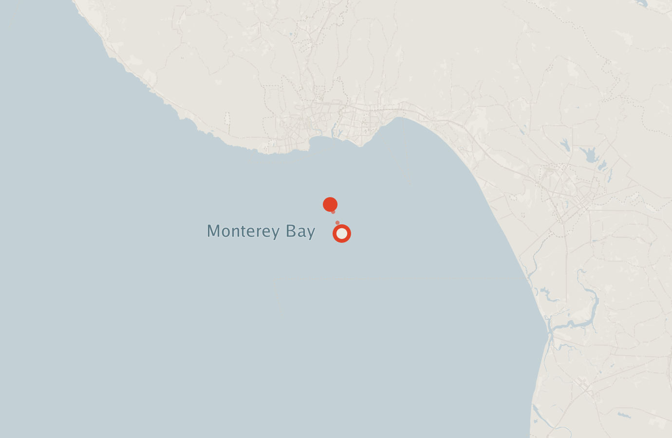 Activity map — real sighting points on an OpenStreetMap basemap
