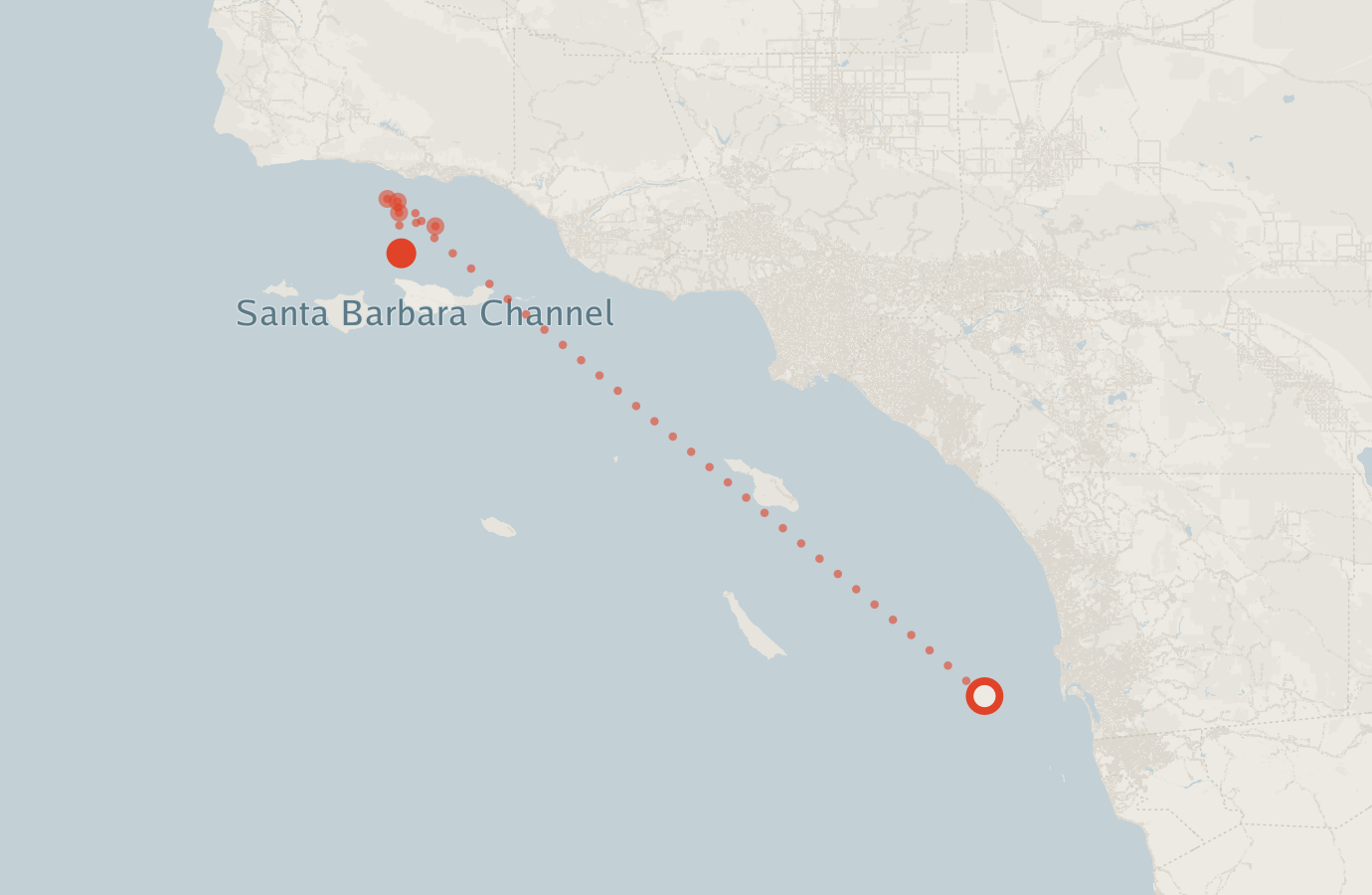 Activity map — real sighting points on an OpenStreetMap basemap