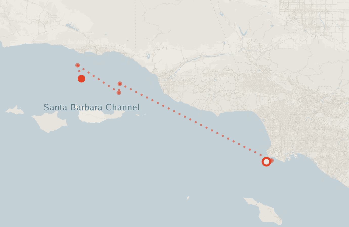 Activity map — real sighting points on an OpenStreetMap basemap