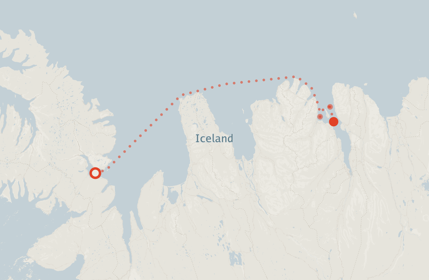 Activity map — real sighting points on an OpenStreetMap basemap