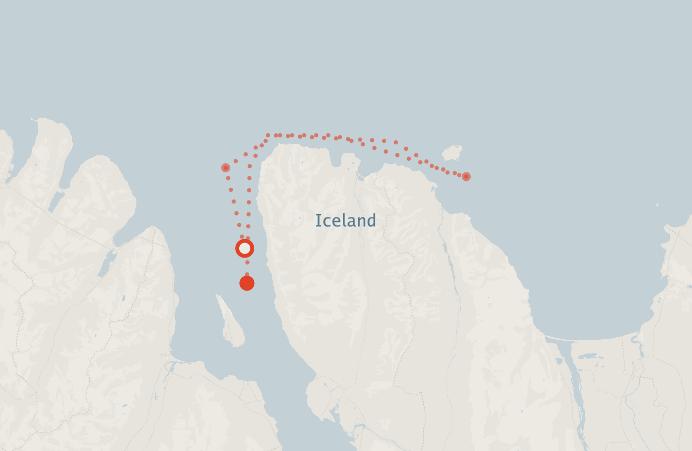 Activity map — real sighting points on an OpenStreetMap basemap