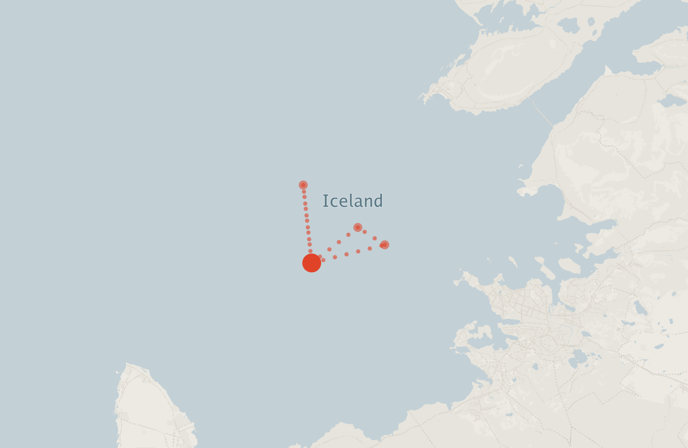 Activity map — real sighting points on an OpenStreetMap basemap
