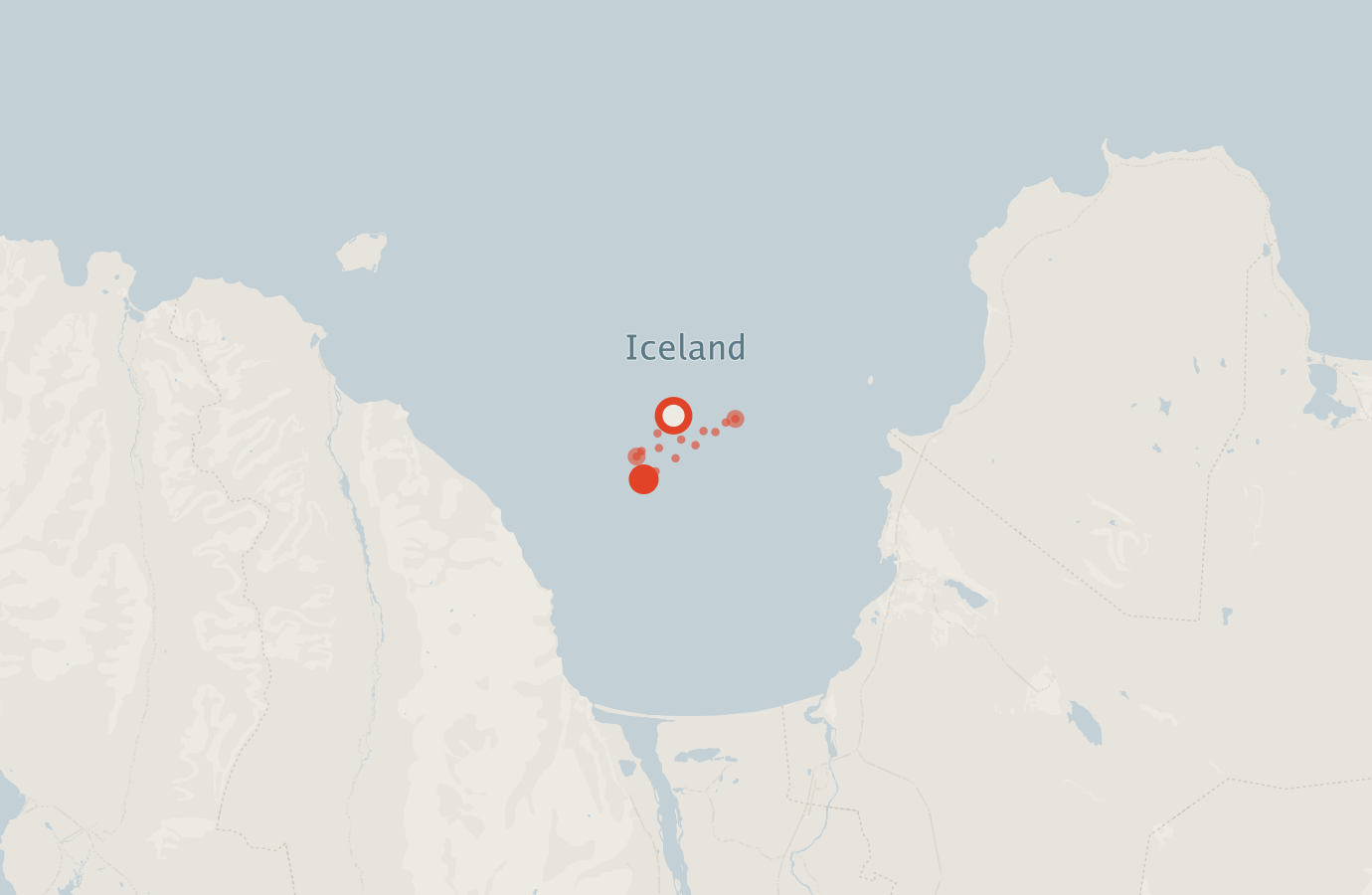 Activity map — real sighting points on an OpenStreetMap basemap