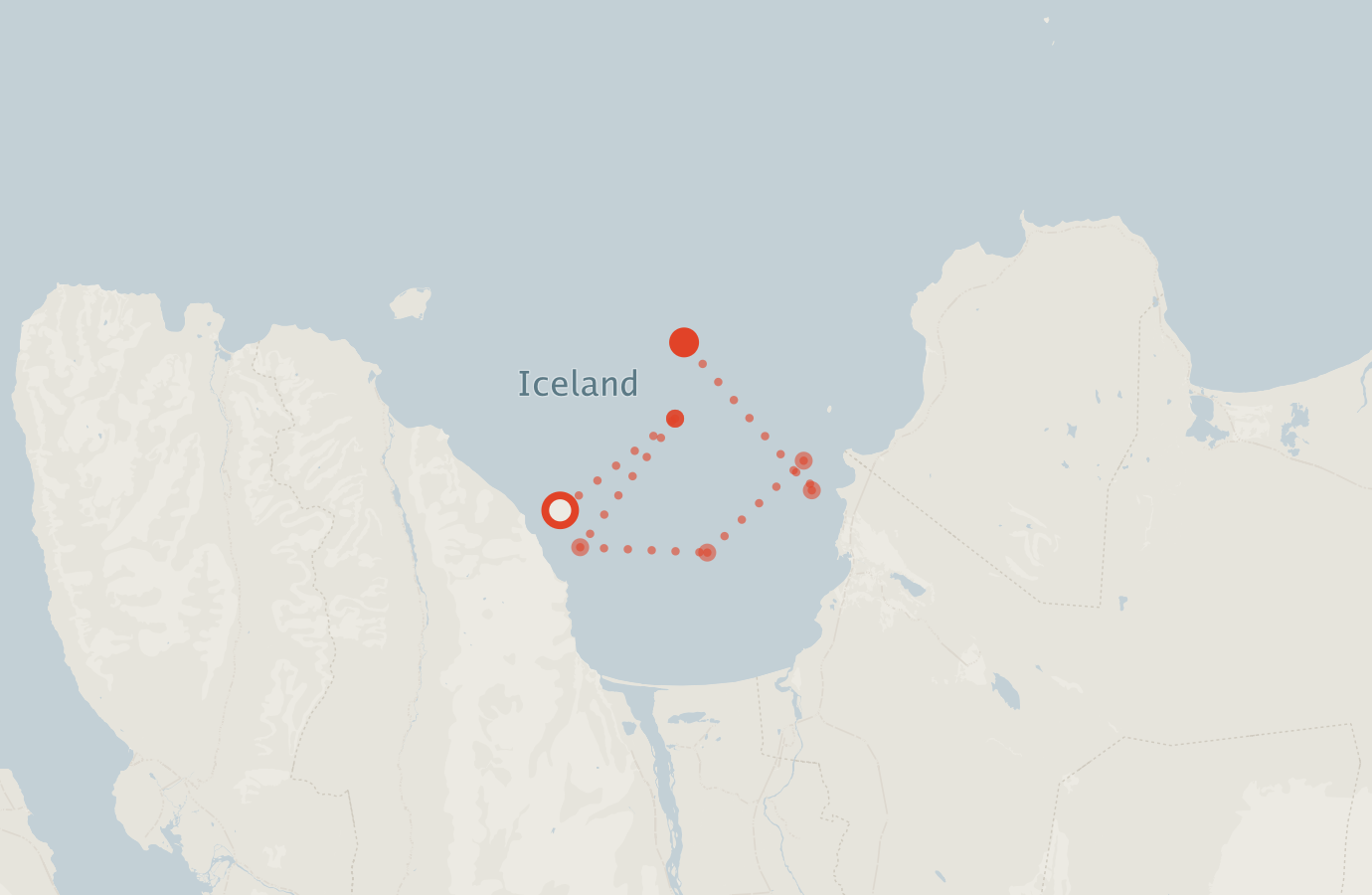 Activity map — real sighting points on an OpenStreetMap basemap