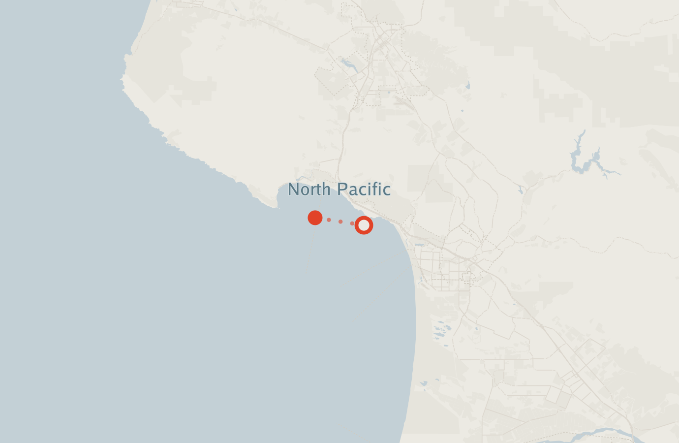 Activity map — real sighting points on an OpenStreetMap basemap
