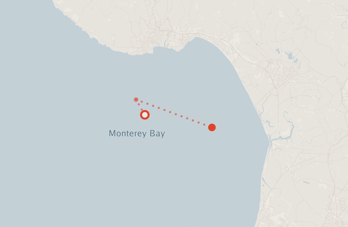 Activity map — real sighting points on an OpenStreetMap basemap