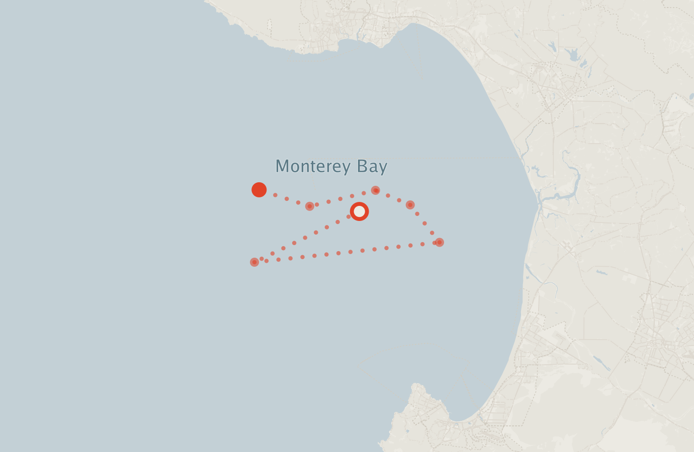 Activity map — real sighting points on an OpenStreetMap basemap