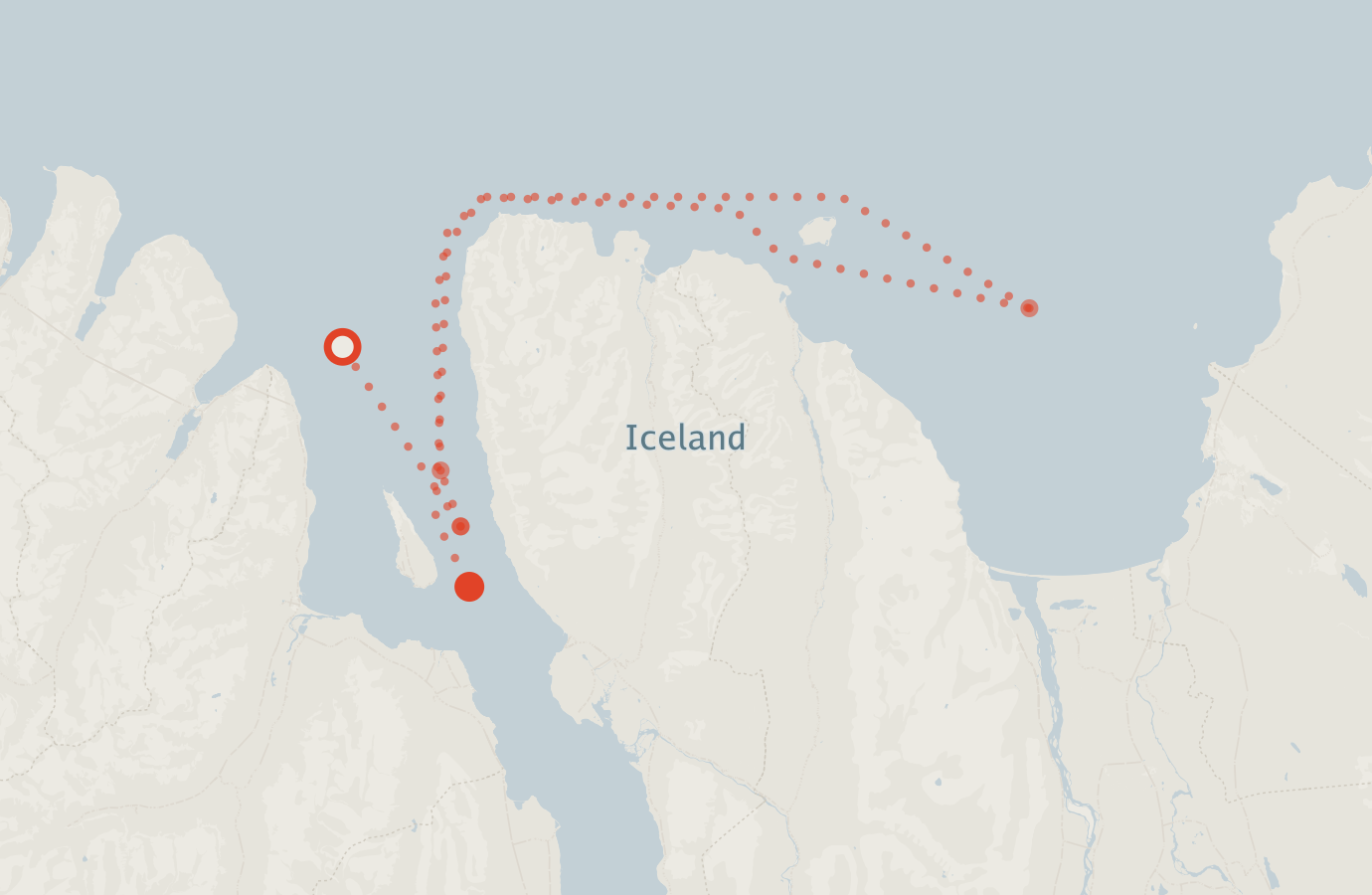 Activity map — real sighting points on an OpenStreetMap basemap