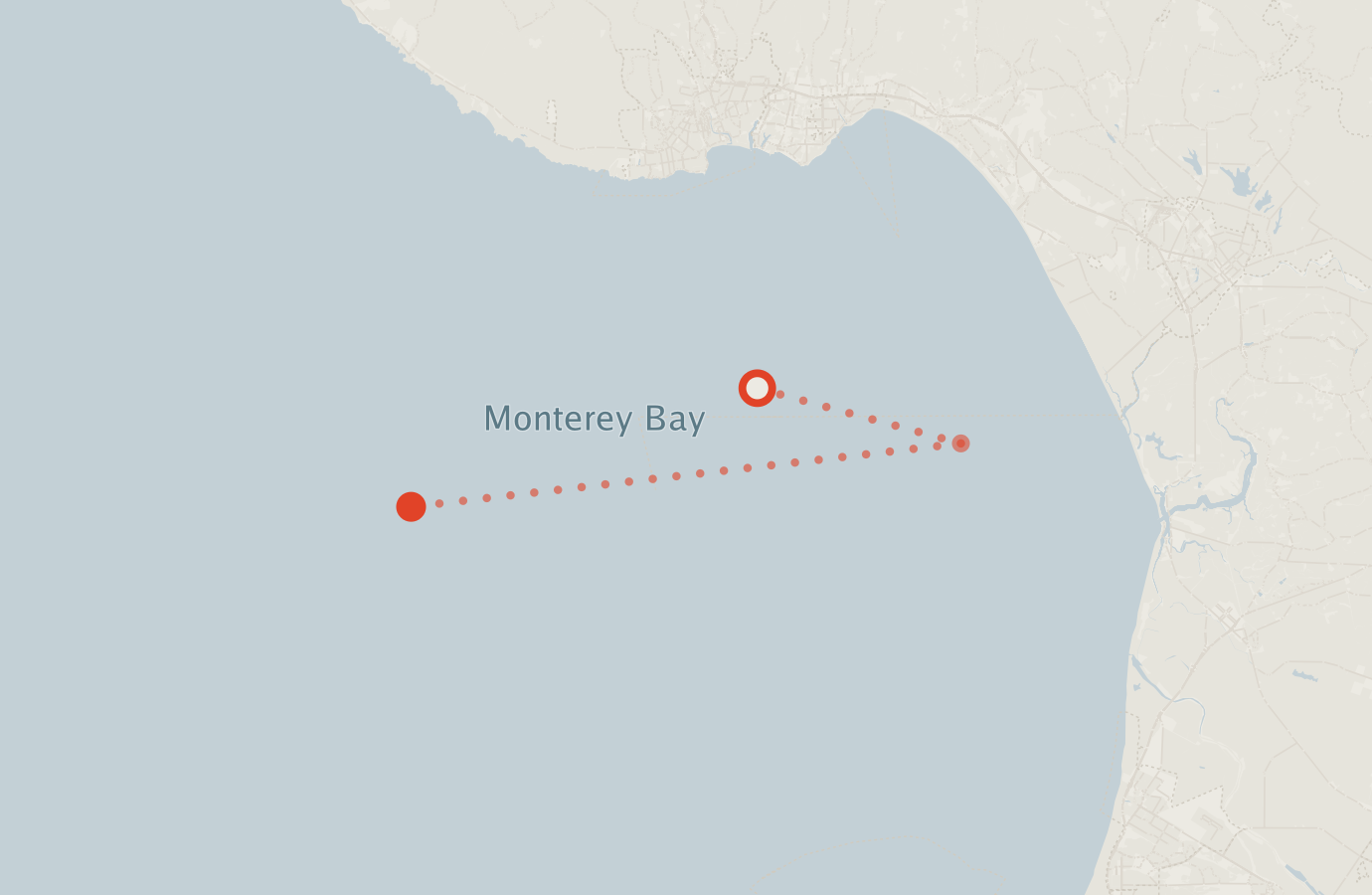 Activity map — real sighting points on an OpenStreetMap basemap