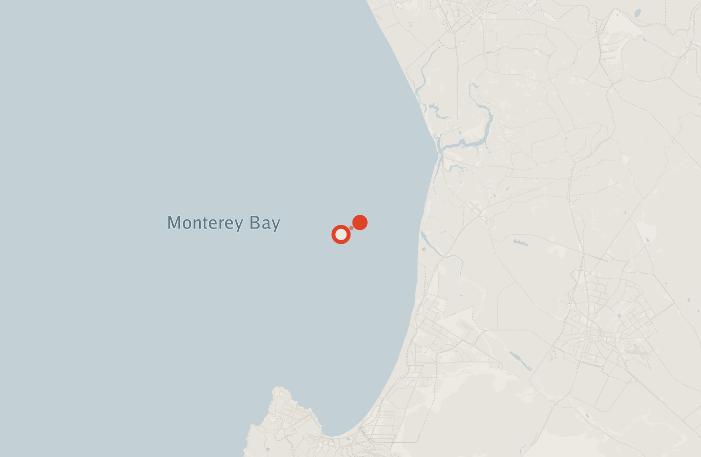 Activity map — real sighting points on an OpenStreetMap basemap