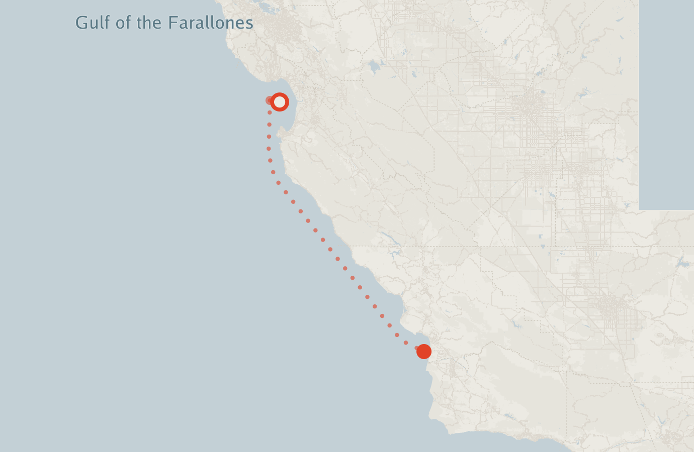 Activity map — real sighting points on an OpenStreetMap basemap