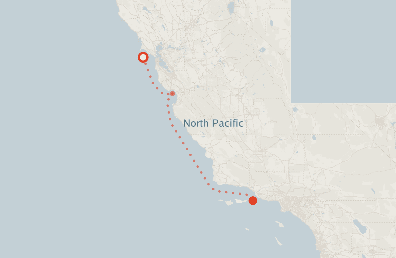 Activity map — real sighting points on an OpenStreetMap basemap