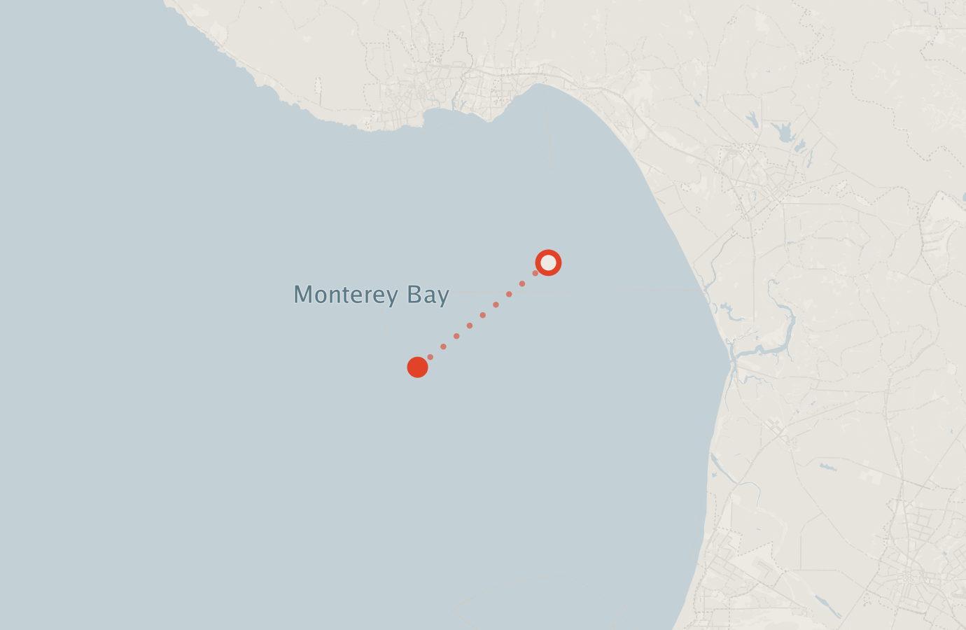 Activity map — real sighting points on an OpenStreetMap basemap