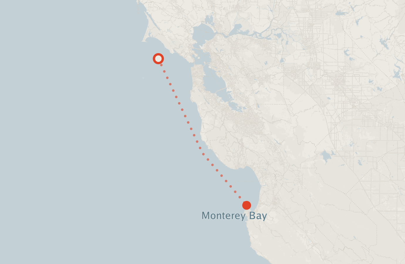 Activity map — real sighting points on an OpenStreetMap basemap