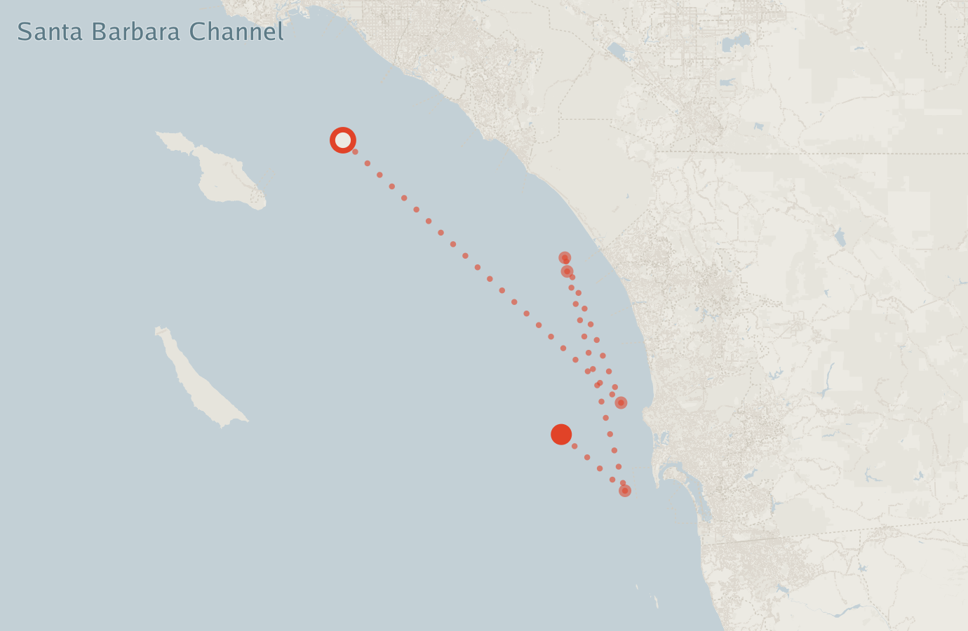 Activity map — real sighting points on an OpenStreetMap basemap