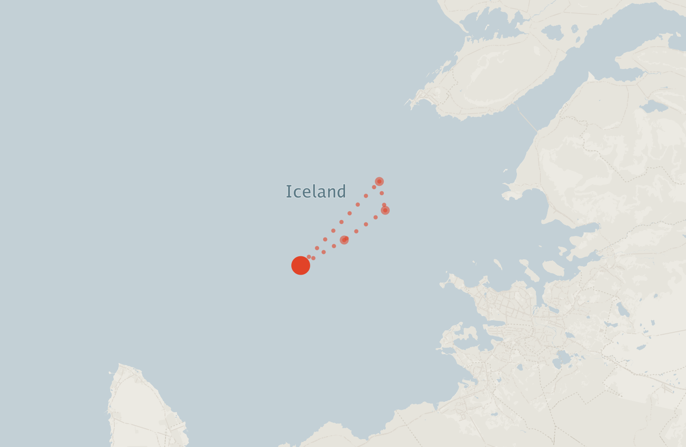 Activity map — real sighting points on an OpenStreetMap basemap