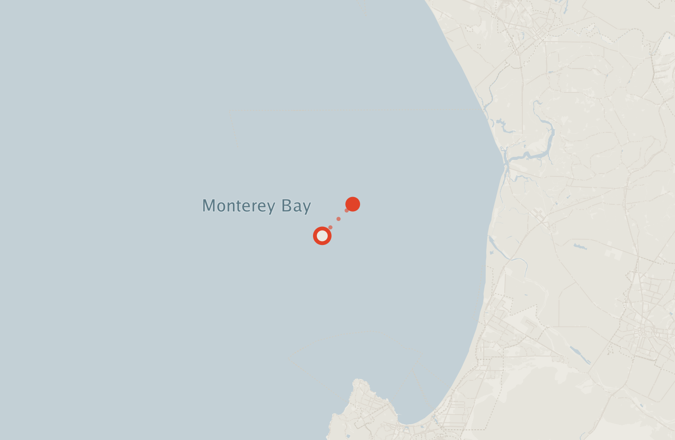 Activity map — real sighting points on an OpenStreetMap basemap