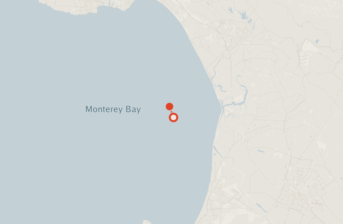 Activity map — real sighting points on an OpenStreetMap basemap