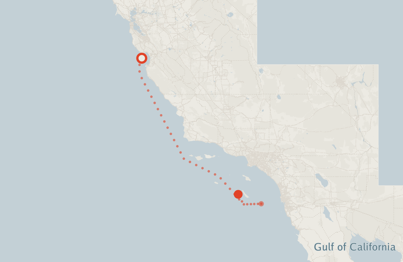 Activity map — real sighting points on an OpenStreetMap basemap