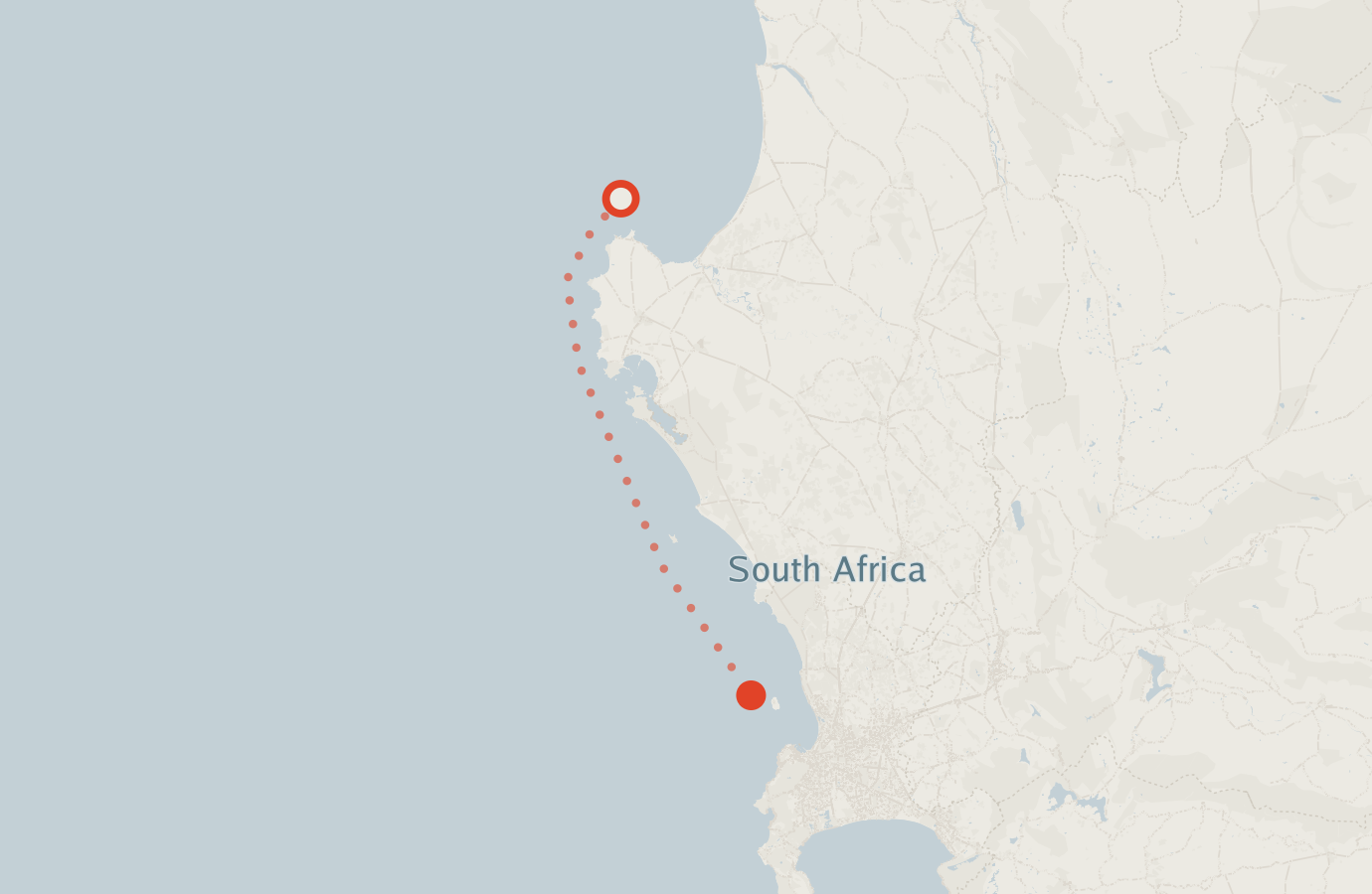 Activity map — real sighting points on an OpenStreetMap basemap