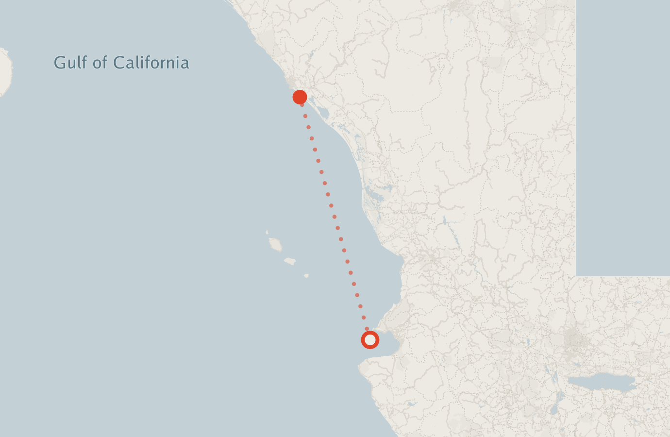 Activity map — real sighting points on an OpenStreetMap basemap